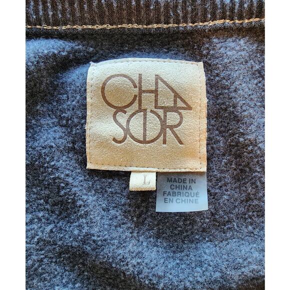 Chaser Ombre Knit Shirred Long Sleeve Sweater size Large - Picture 3 of 7